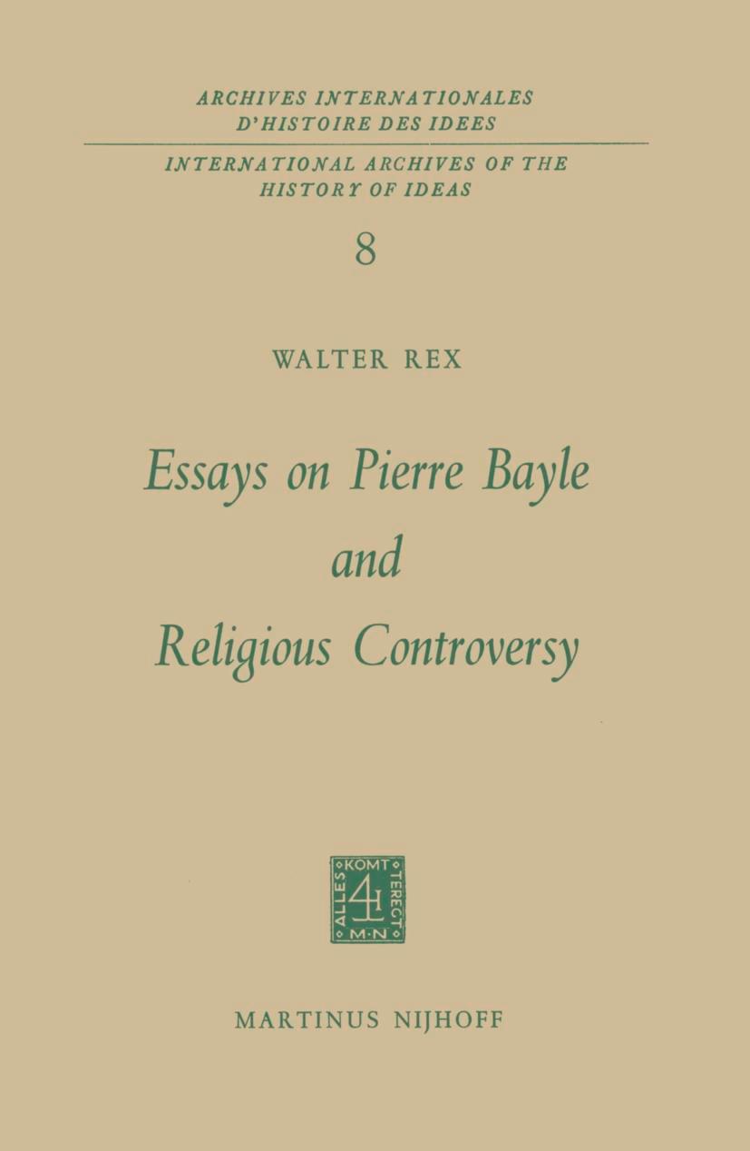 Vorderes Coverbild Essays on Pierre Bayle and Religious Controversy