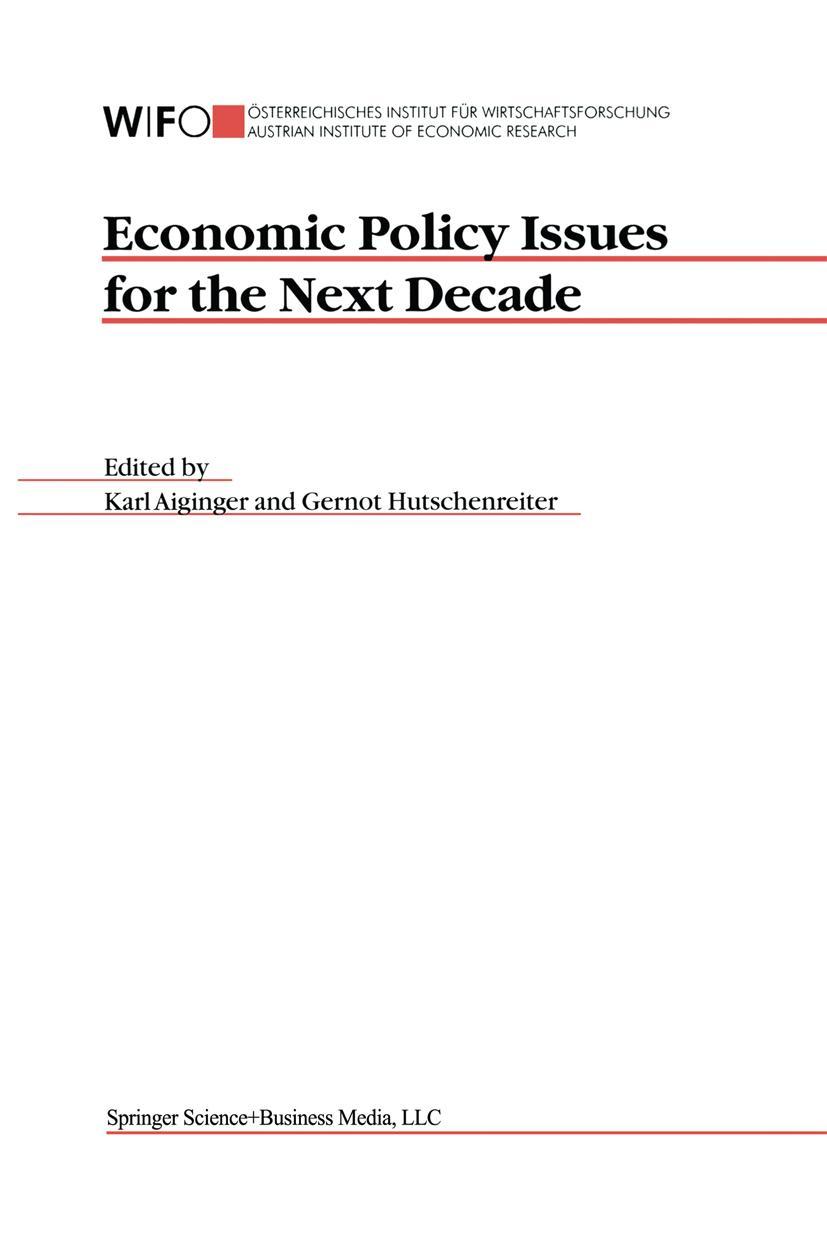 Vorderes Coverbild Economic Policy Issues for the Next Decade