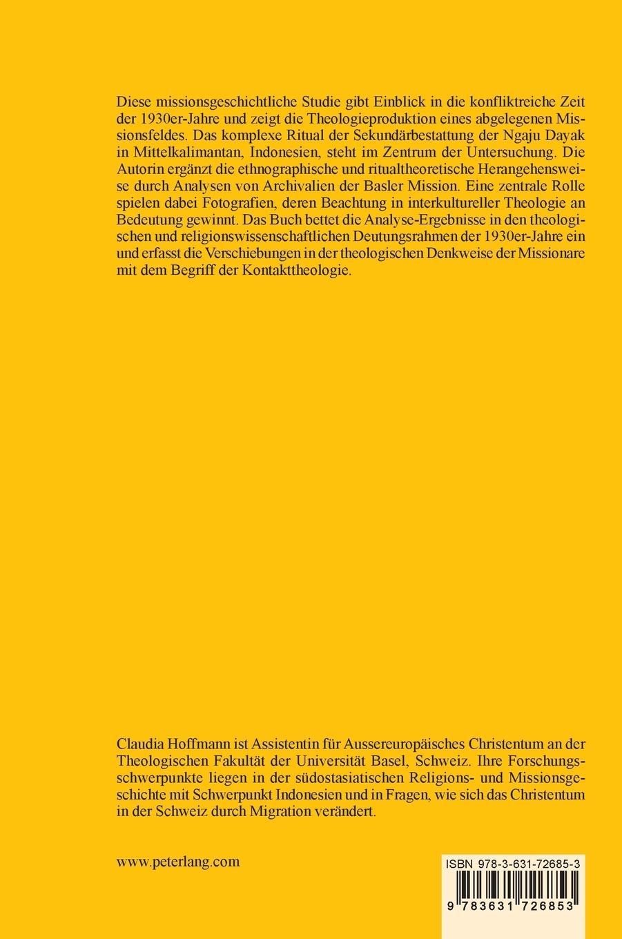 Rückseitencover Fremdbegegnung - Das Totenritual Tiwah und die Basler Mission in kontakttheologischer Perspektive