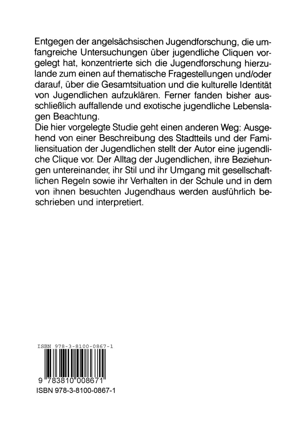 Rückseitencover Familie - Szene - Jugendhaus