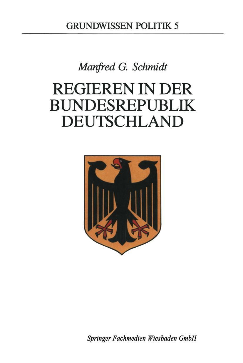 Vorderes Coverbild Regieren in der Bundesrepublik Deutschland