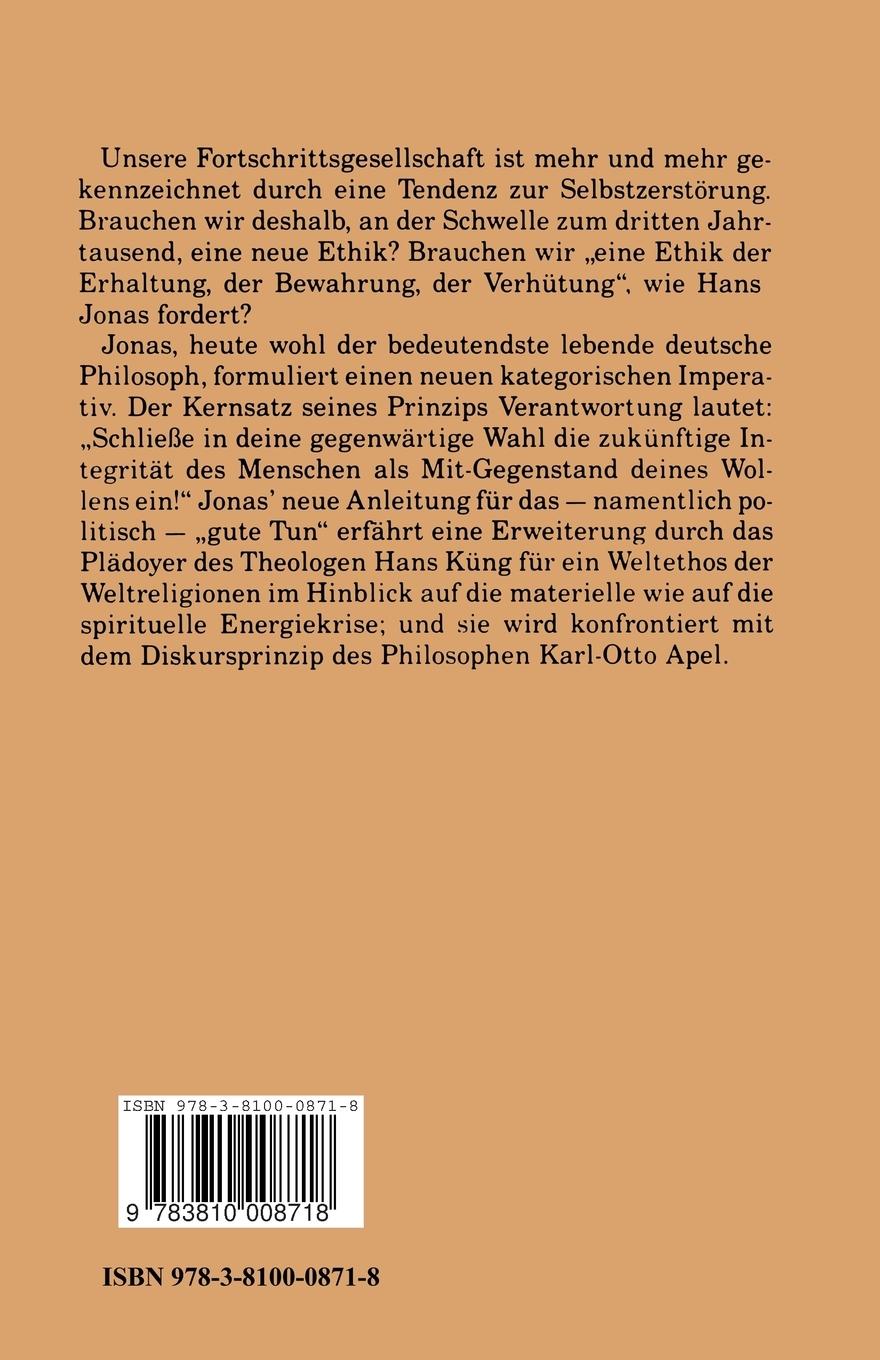 Rückseitencover Ethik und Politik heute