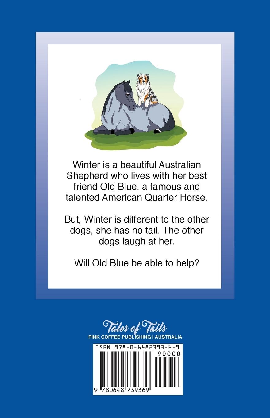 Rückseitencover Winter the Australian Shepherd with no tail