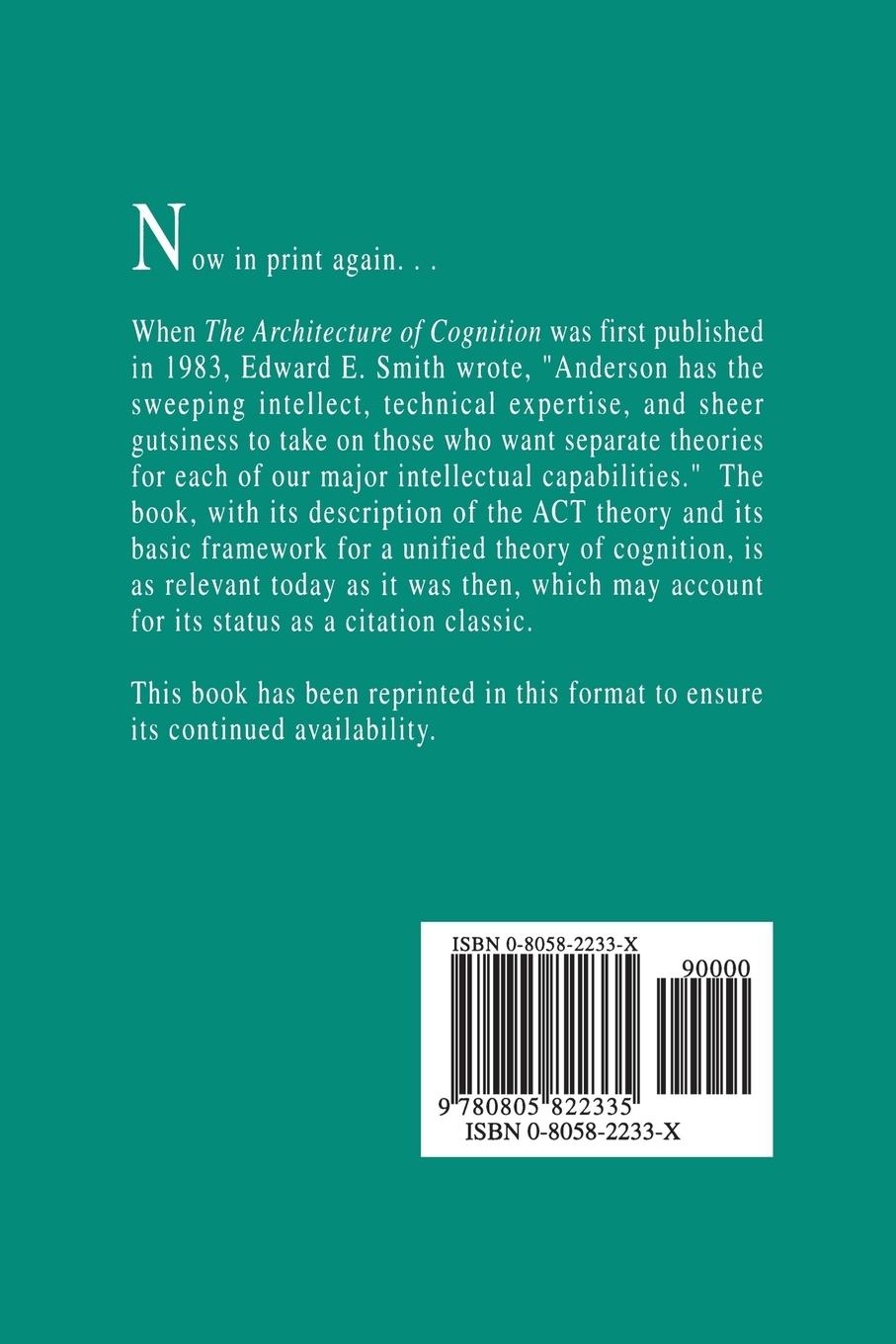 Rückseitencover The Architecture of Cognition