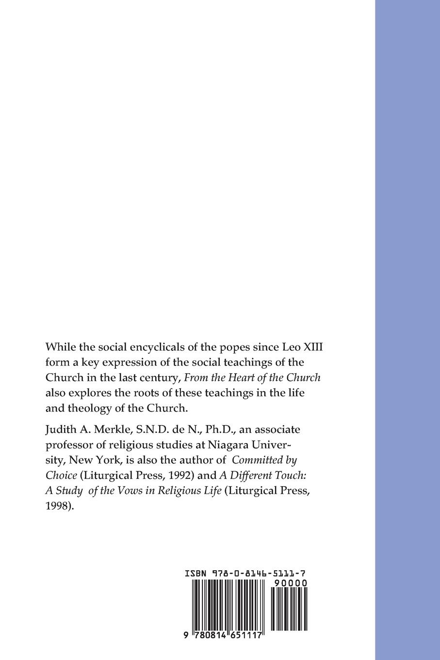 Rückseitencover From the Heart of the Church