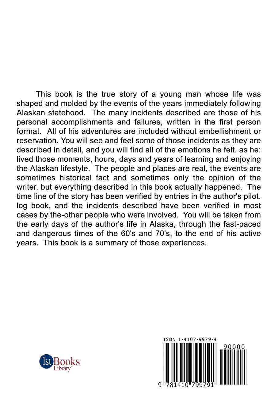 Rückseitencover LEARNING TO BE AN ALASKAN BUSH PILOT