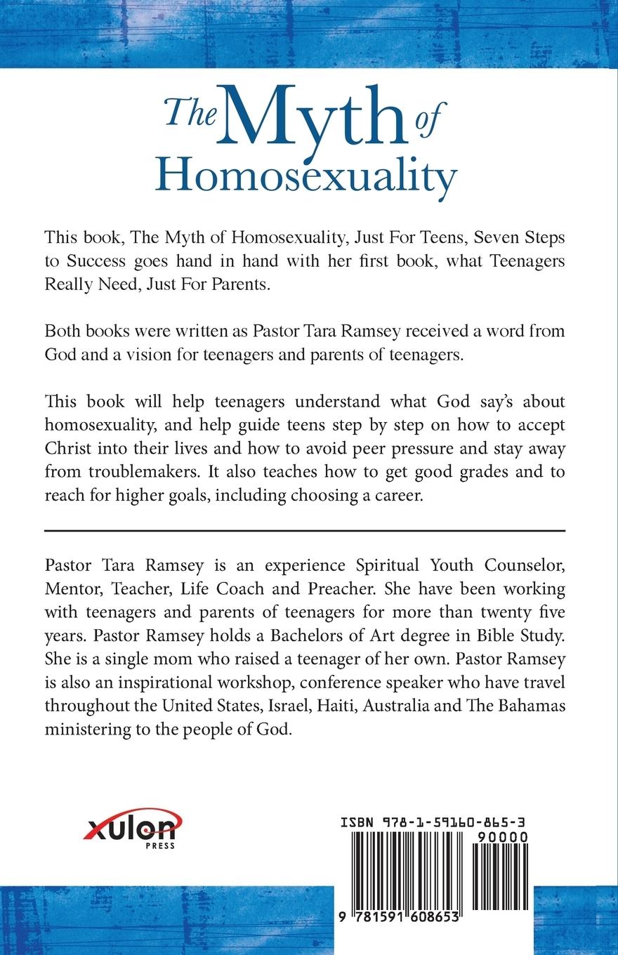Rückseitencover The Myth of Homosexuality: Just for Teens Seven Steps to Success