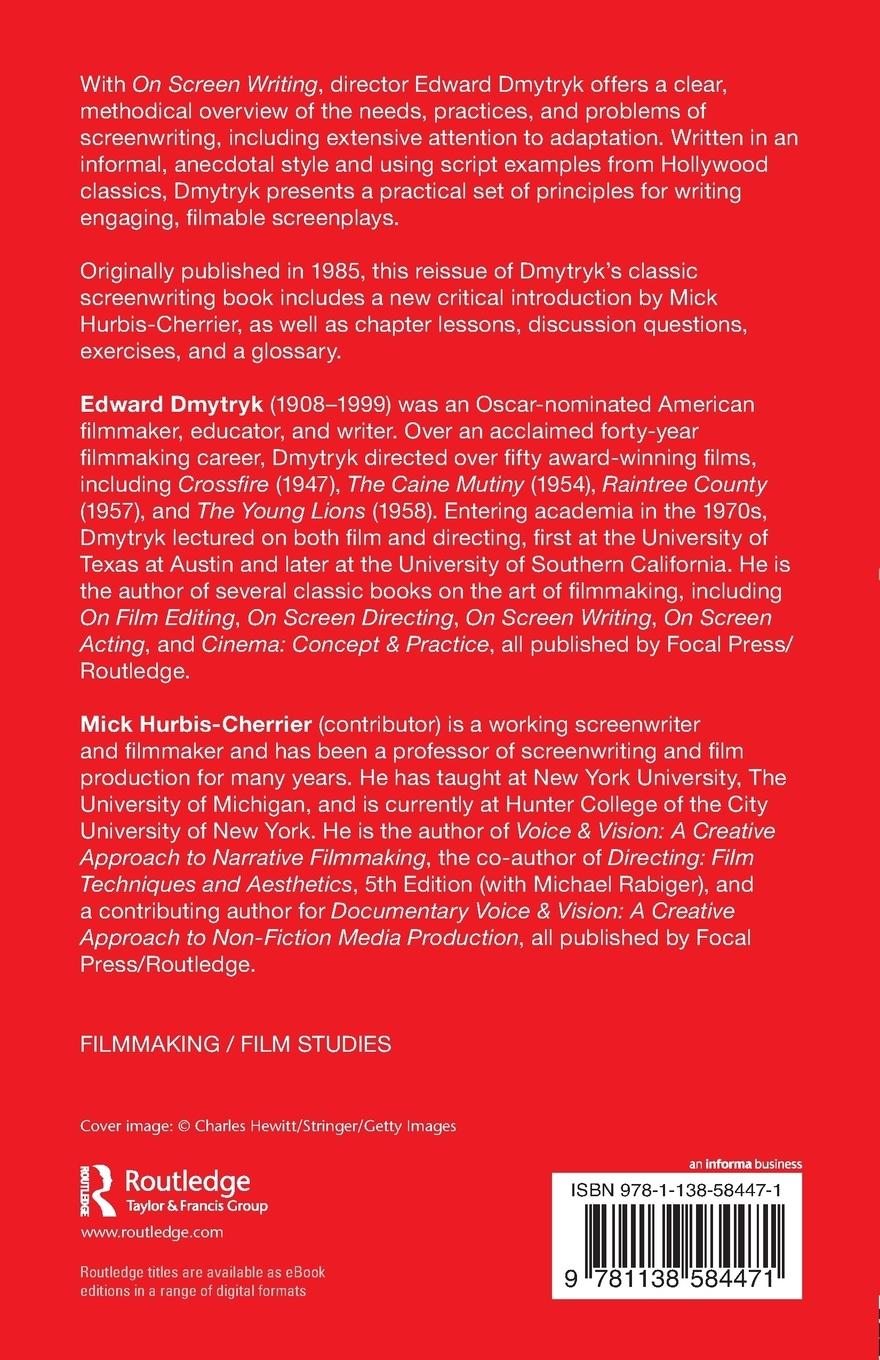 Rückseitencover On Screen Writing