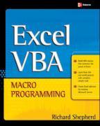 Vorderes Coverbild Excel VBA Macro Programming