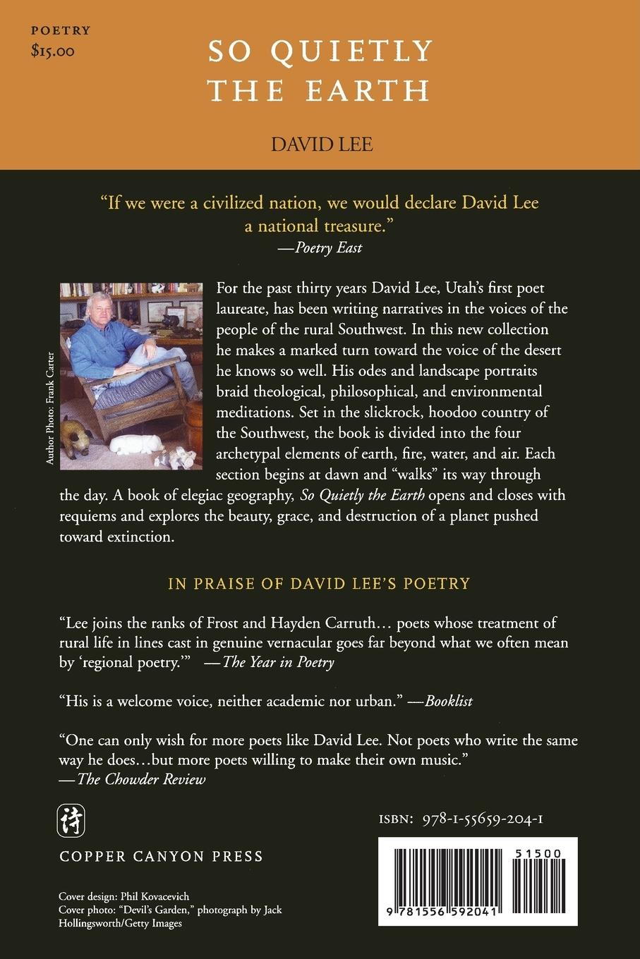 Rückseitencover So Quietly the Earth