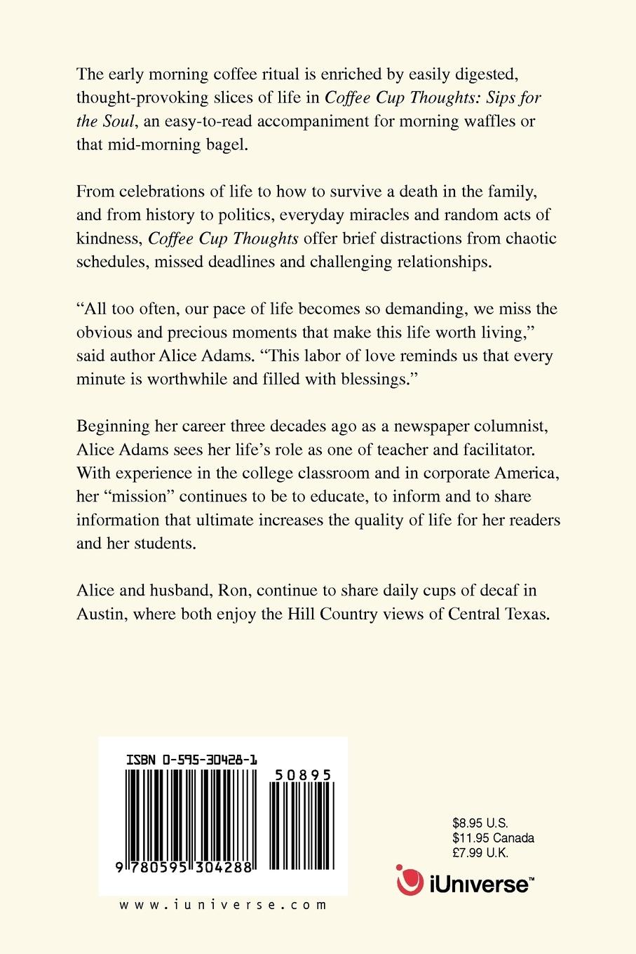 Rückseitencover Coffee Cup Thoughts