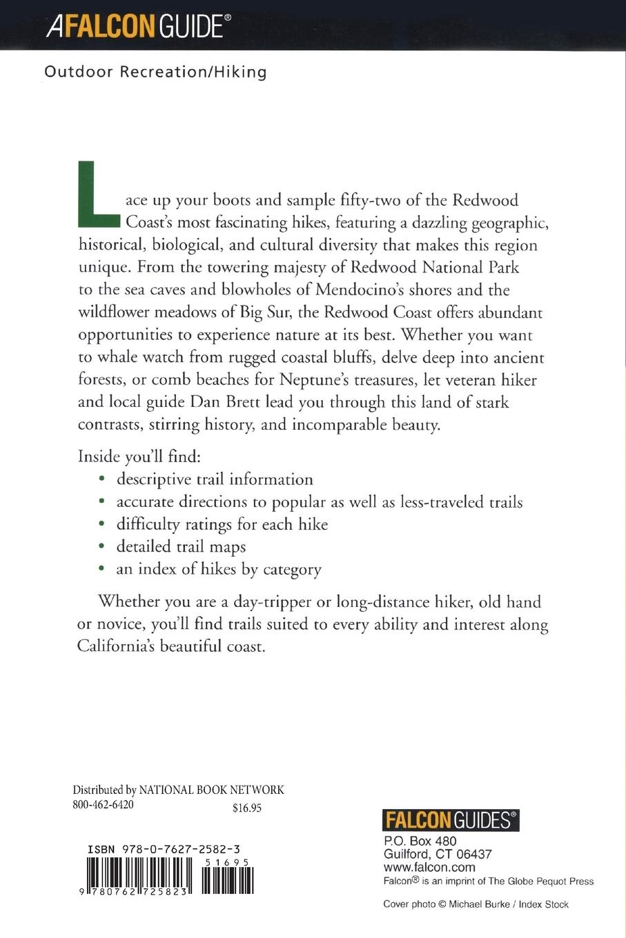 Rückseitencover Hiking the Redwood Coast