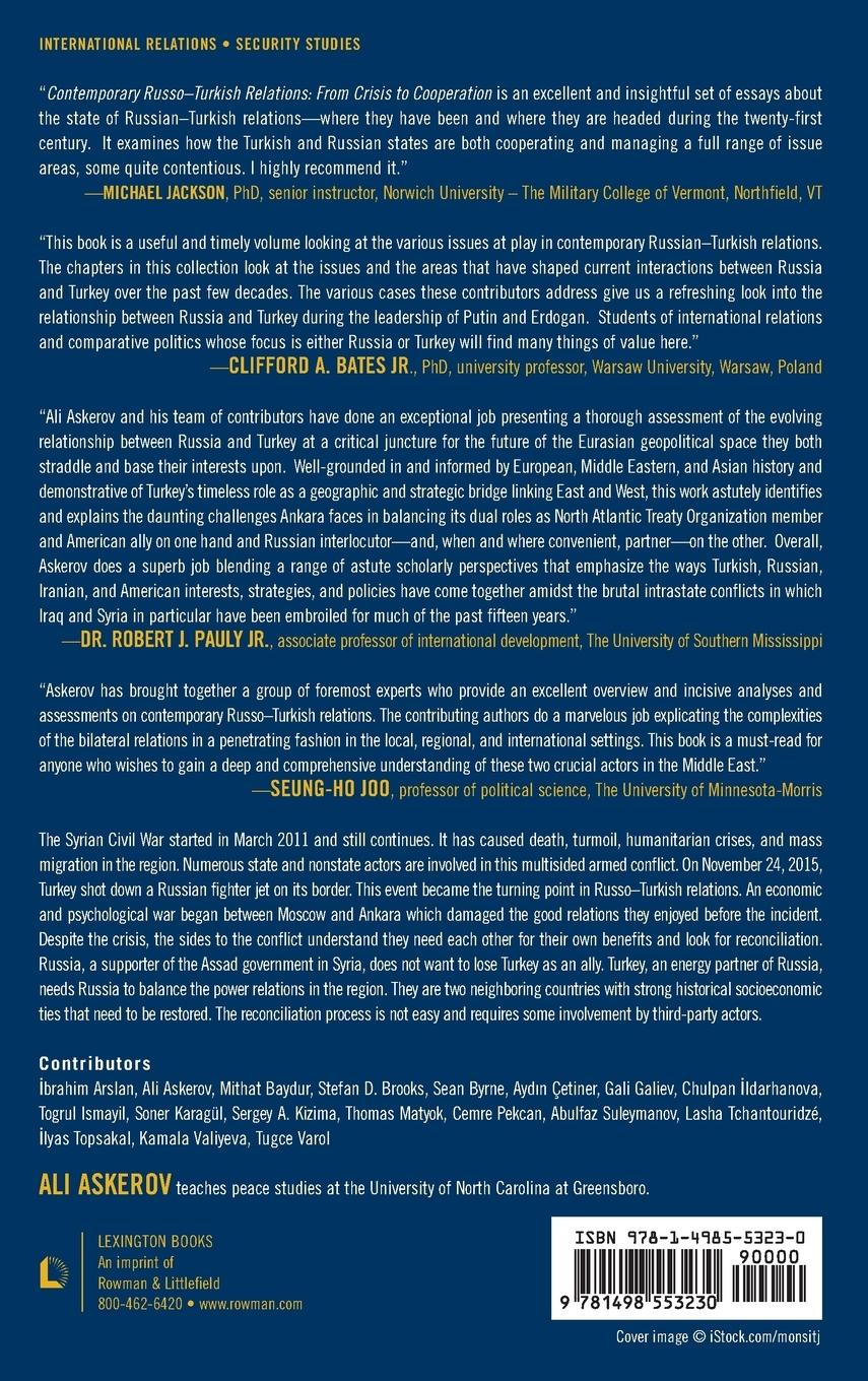 Rückseitencover Contemporary Russo-Turkish Relations