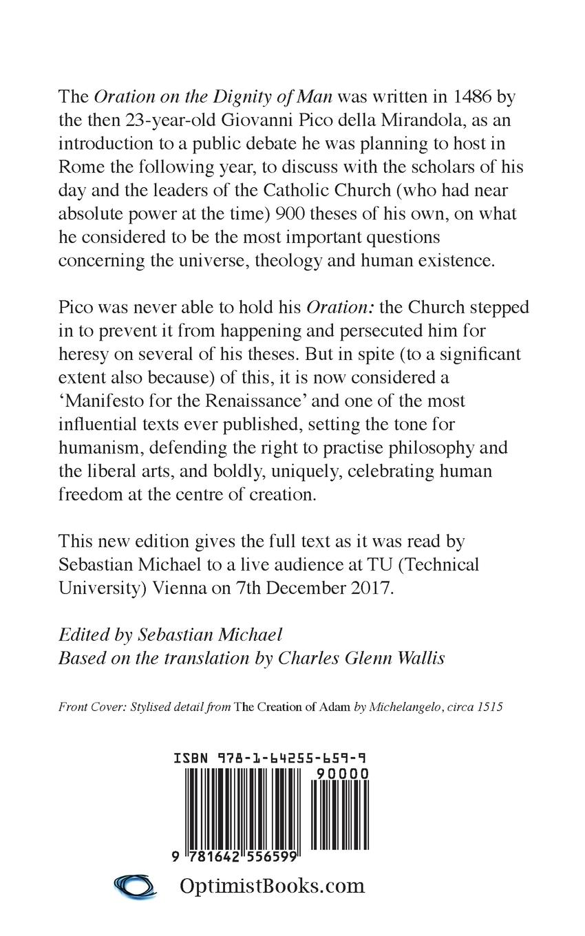 Rückseitencover Oration on the Dignity of Man