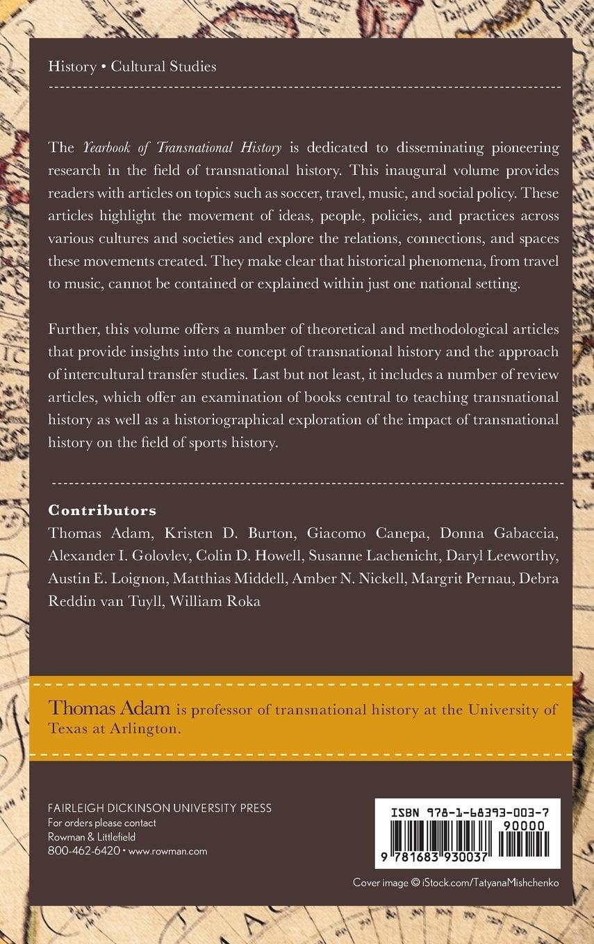 Rückseitencover Yearbook of Transnational History