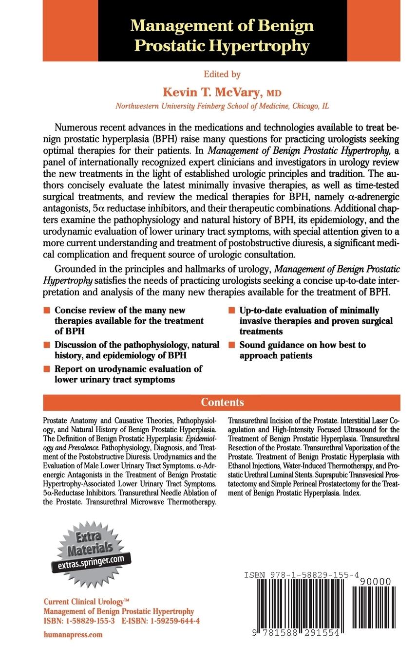 Rückseitencover Management of Benign Prostatic Hypertrophy