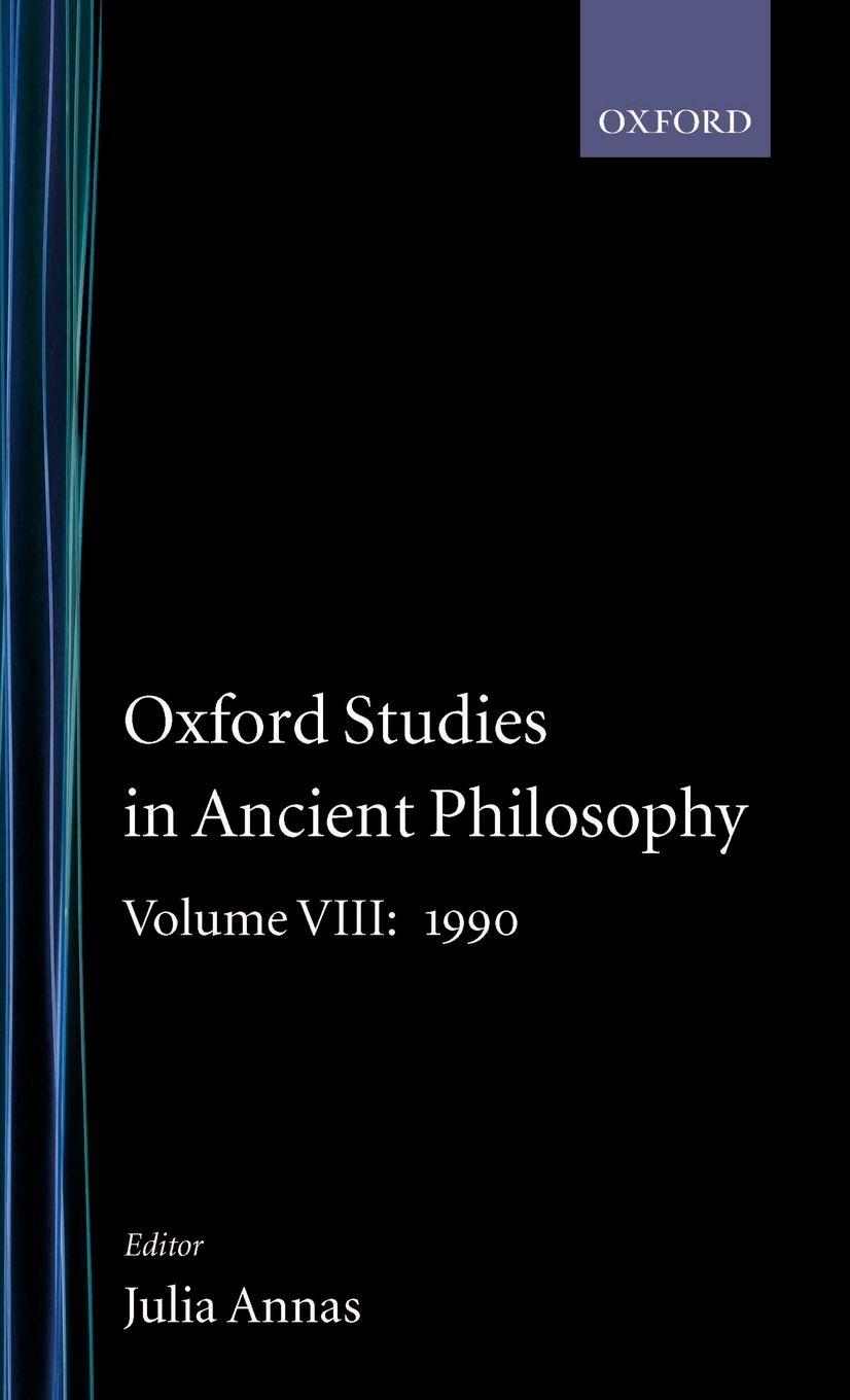 Vorderes Coverbild Oxford Studies in Ancient Philosophy
