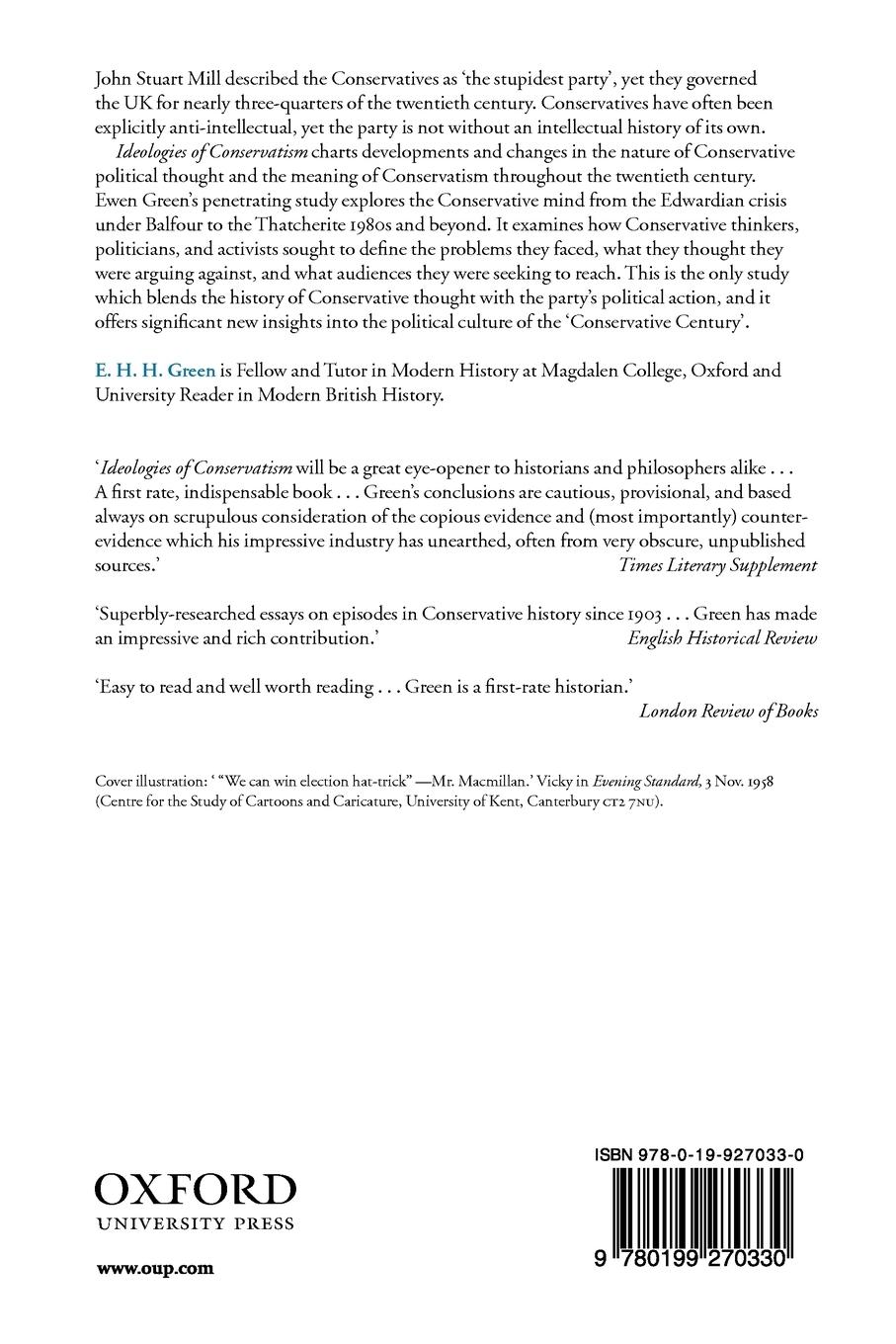 Rückseitencover Ideologies of Conservatism