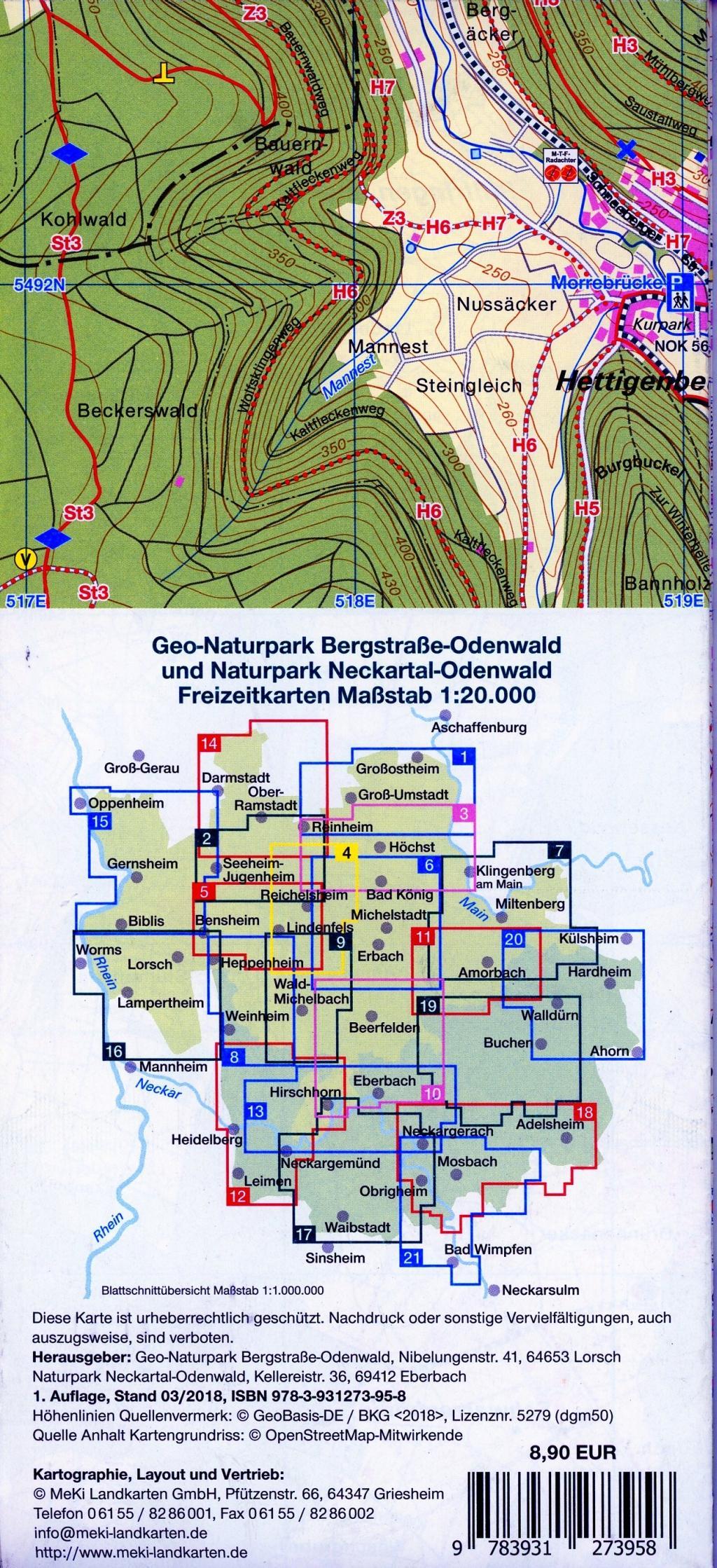 Beispielinhalt (Bild) Fränkischer Odenwald - Madonnenländchen 1:20.000