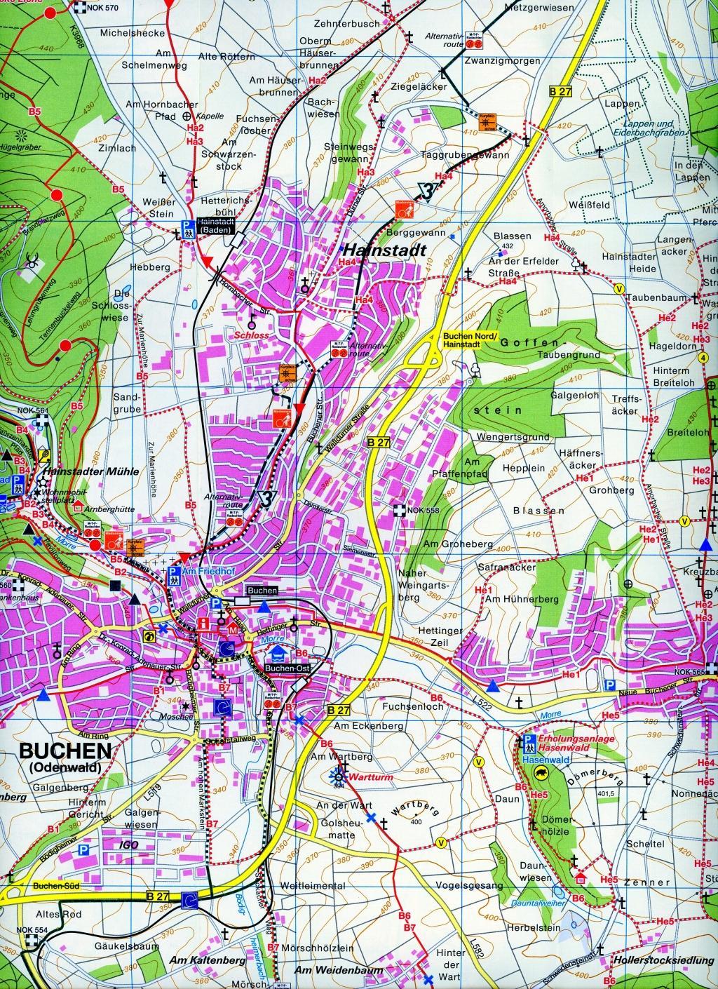 Beispielinhalt (Bild) Fränkischer Odenwald - Madonnenländchen 1:20.000