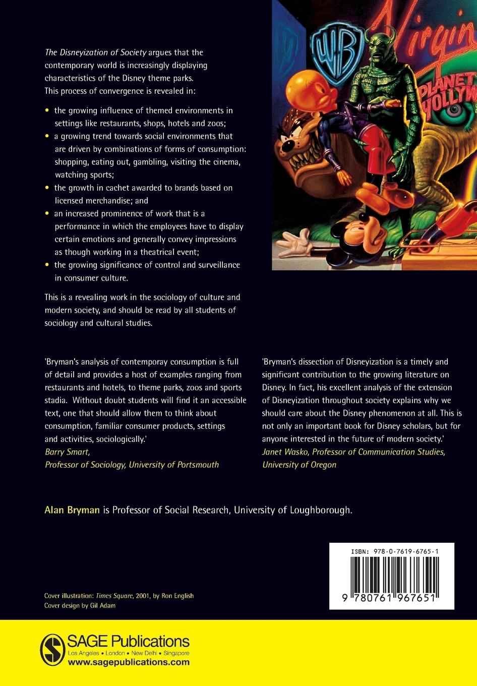 Rückseitencover The Disneyization of Society