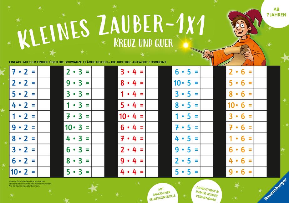 Vorderes Coverbild Zaubertafel: Kleines Zauber-1x1: Kreuz und quer