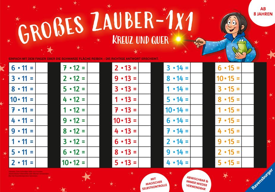 Vorderes Coverbild Zaubertafel: Großes Zauber-1x1: Kreuz und quer