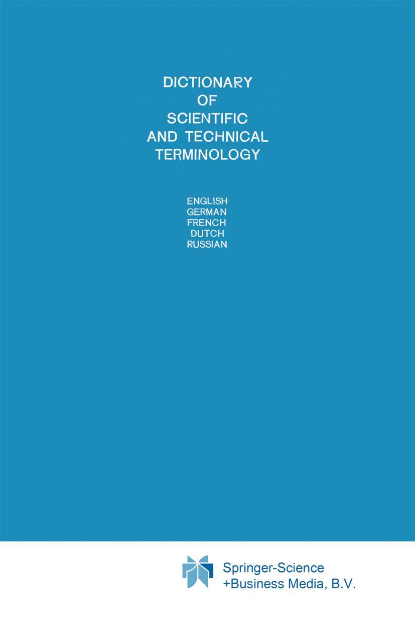 Vorderes Coverbild Dictionary of Scientific and Technical Terminology