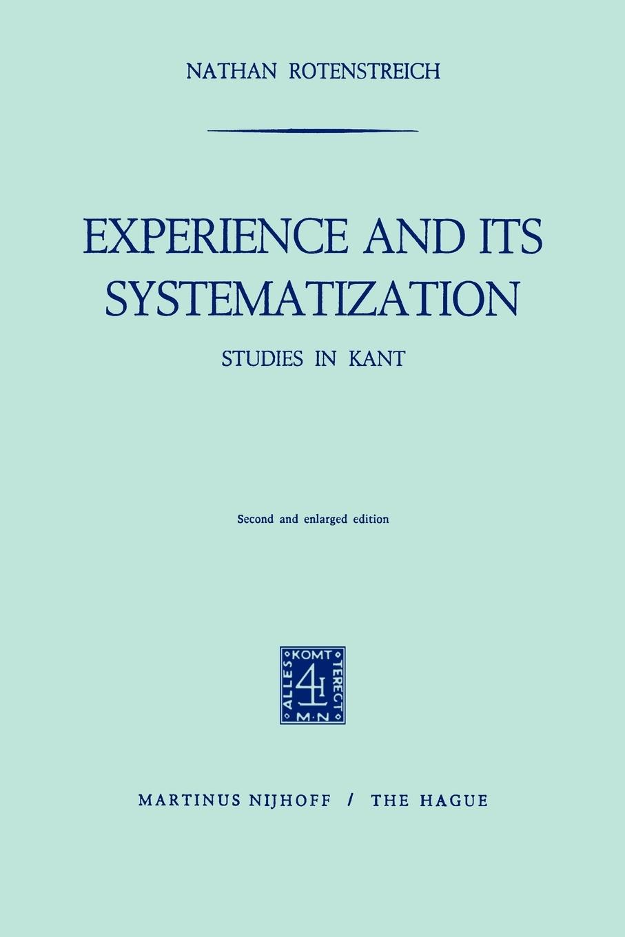 Vorderes Coverbild Experience and its Systematization