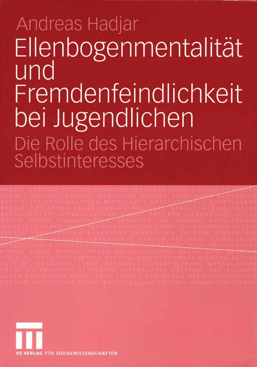 Vorderes Coverbild Ellenbogenmentalität und Fremdenfeindlichkeit bei Jugendlichen