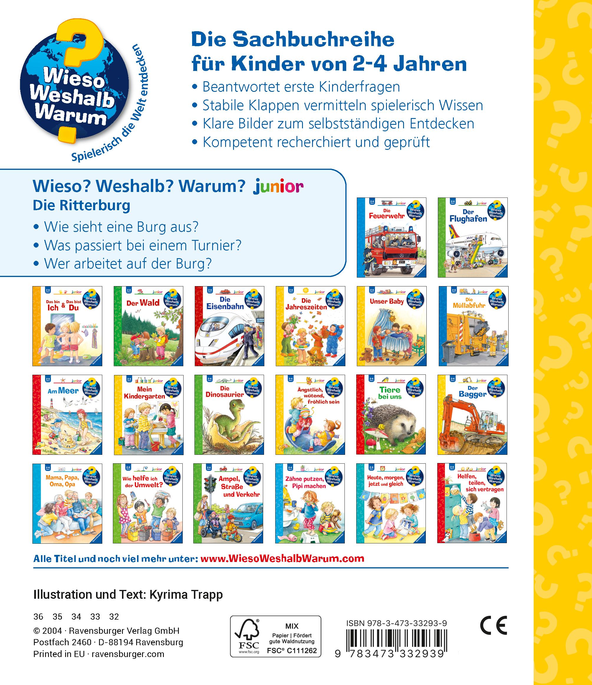 Rückseitencover Wieso? Weshalb? Warum? junior, Band 4: Die Ritterburg