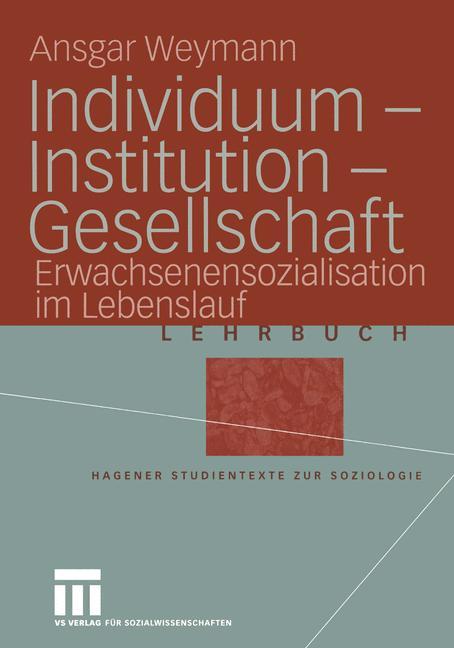 Vorderes Coverbild Individuum - Institution - Gesellschaft