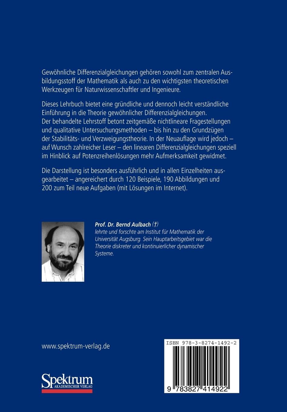 Rückseitencover Gewöhnliche Differenzialgleichungen
