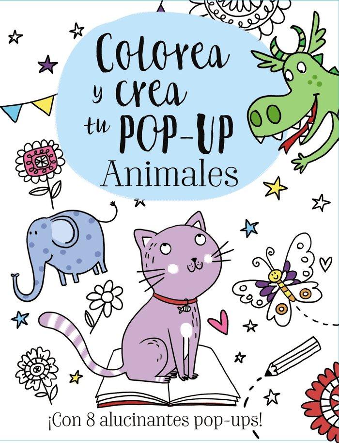 Vorderes Coverbild Colorea y crea tu Pop-up. Animales