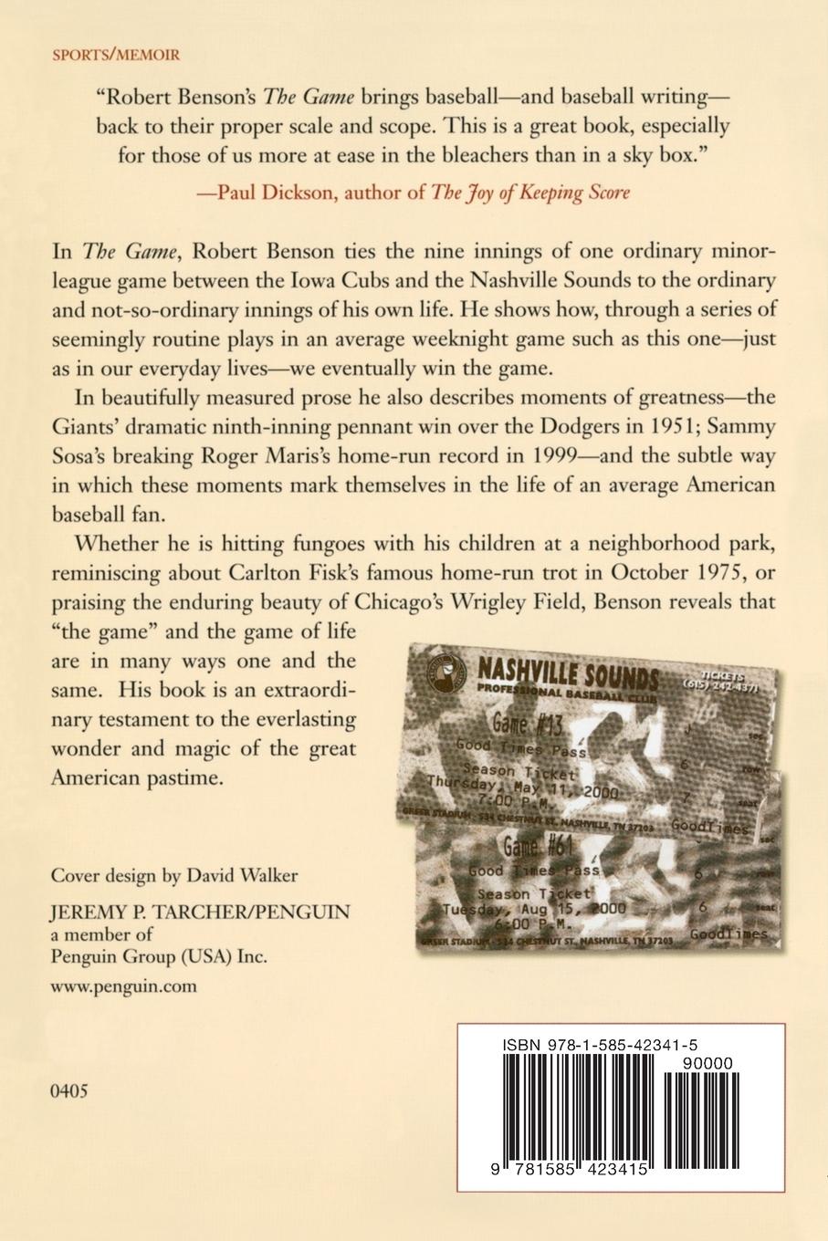 Rückseitencover The Game