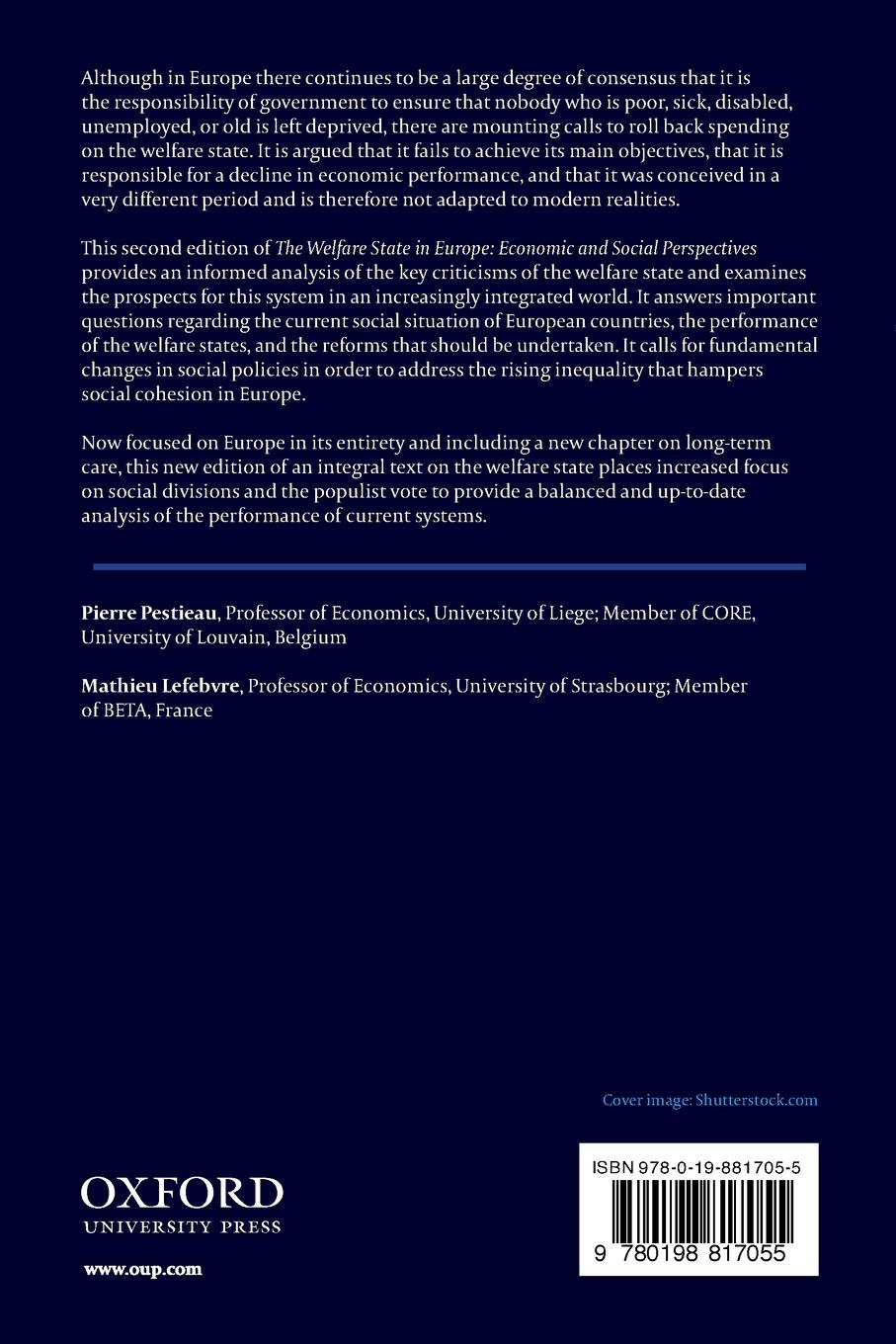 Rückseitencover The Welfare State in Europe