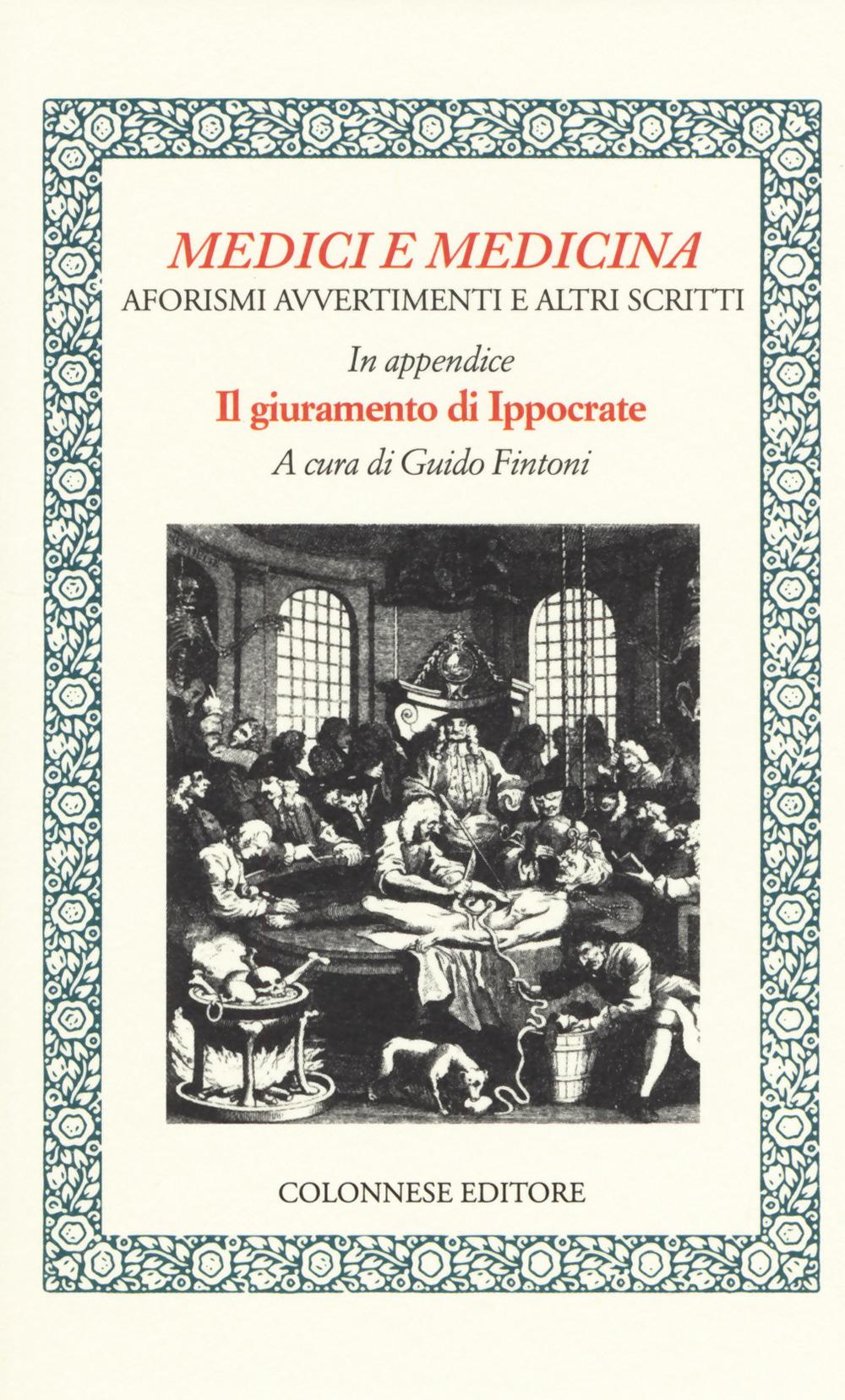 Vorderes Coverbild Medici e medicina. Aforismi, avvertimenti e altri scritti