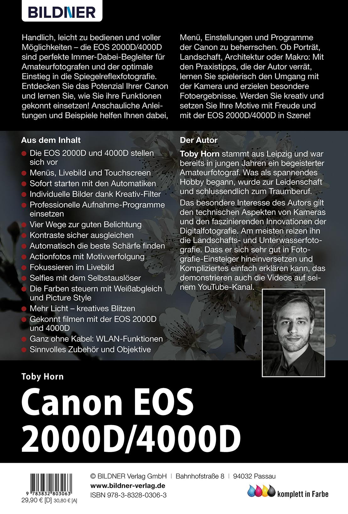 Rückseitencover Canon EOS 2000D/4000D - Für bessere Fotos von Anfang an