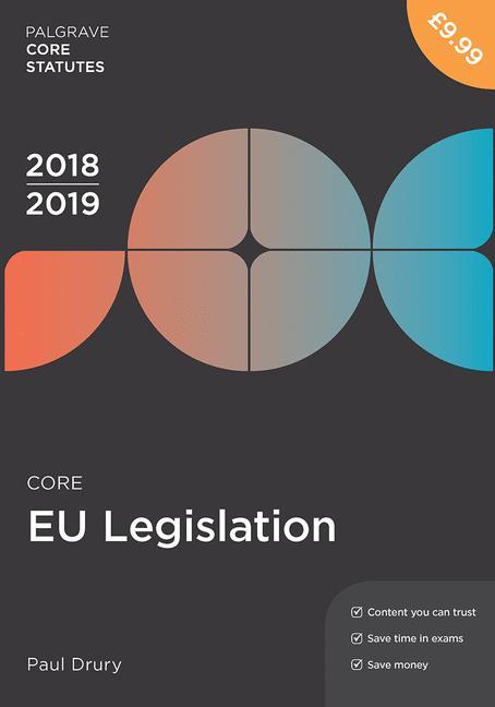 Vorderes Coverbild Core EU Legislation 2018-19