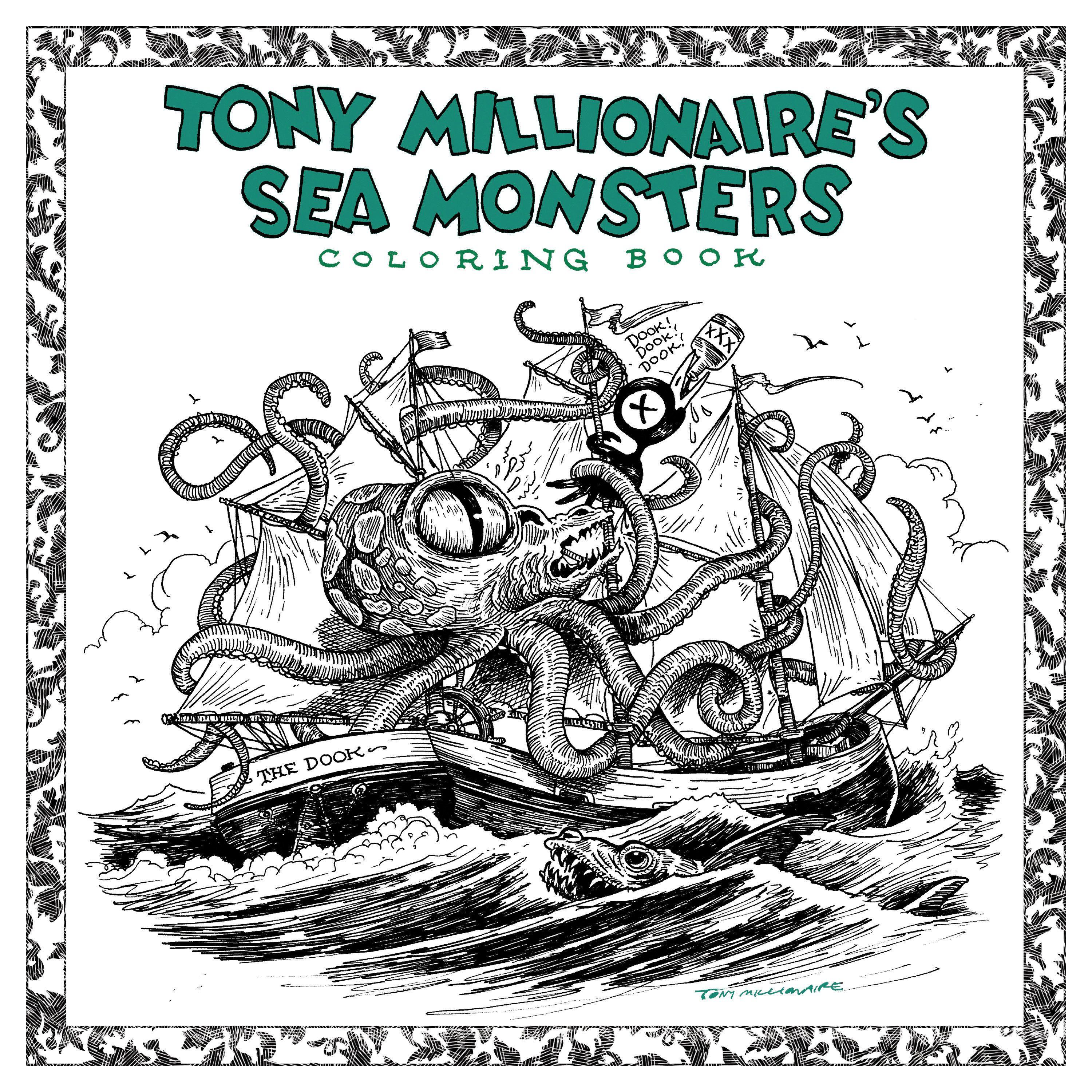 Vorderes Coverbild Tony Millionaire's Sea Monsters Coloring Book