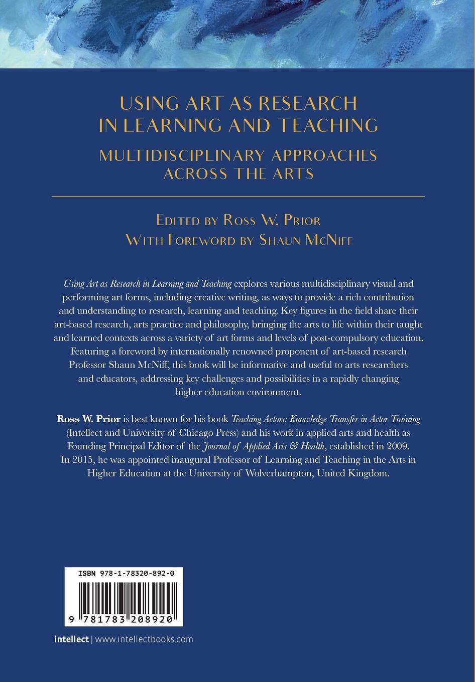 Rückseitencover Using Art as Research in Learning and Teaching