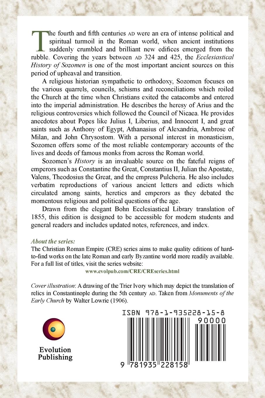 Rückseitencover The Ecclesiastical History of Sozomen