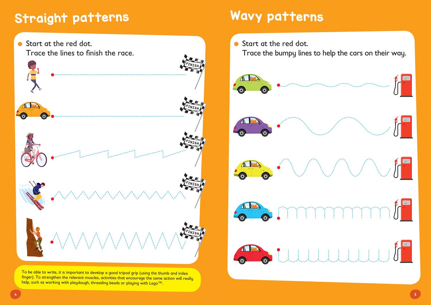 Beispielinhalt (Bild) Writing Bumper Book Ages 3-5