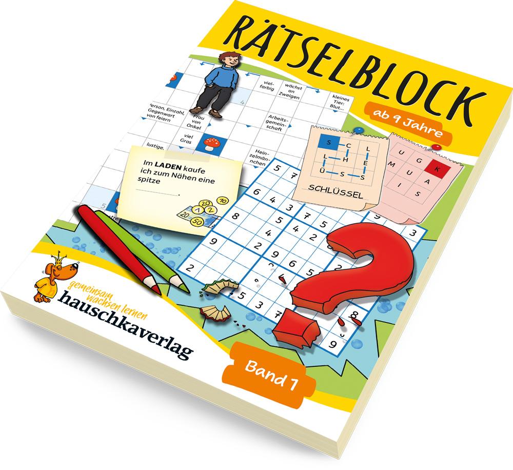 Beispielinhalt (Bild) Rätselblock ab 9 Jahre, Band 1, A5-Block