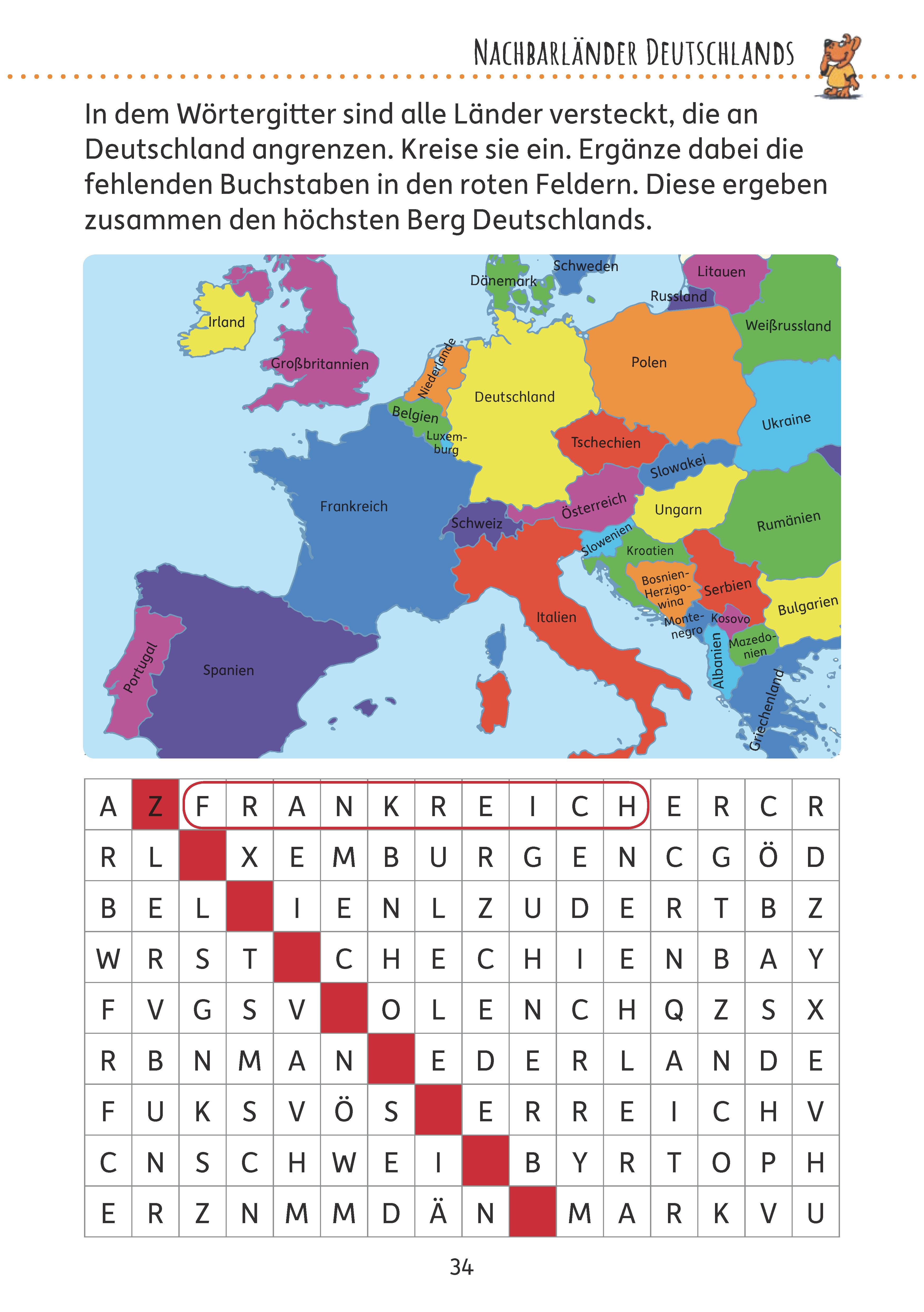 Beispielinhalt (Bild) Rätselblock ab 9 Jahre, Band 1, A5-Block