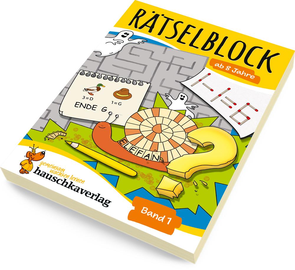 Beispielinhalt (Bild) Rätselblock ab 8 Jahre, Band 1, A5-Block