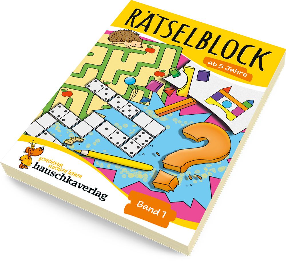 Beispielinhalt (Bild) Rätselblock ab 5 Jahre, Band 1, A5-Block