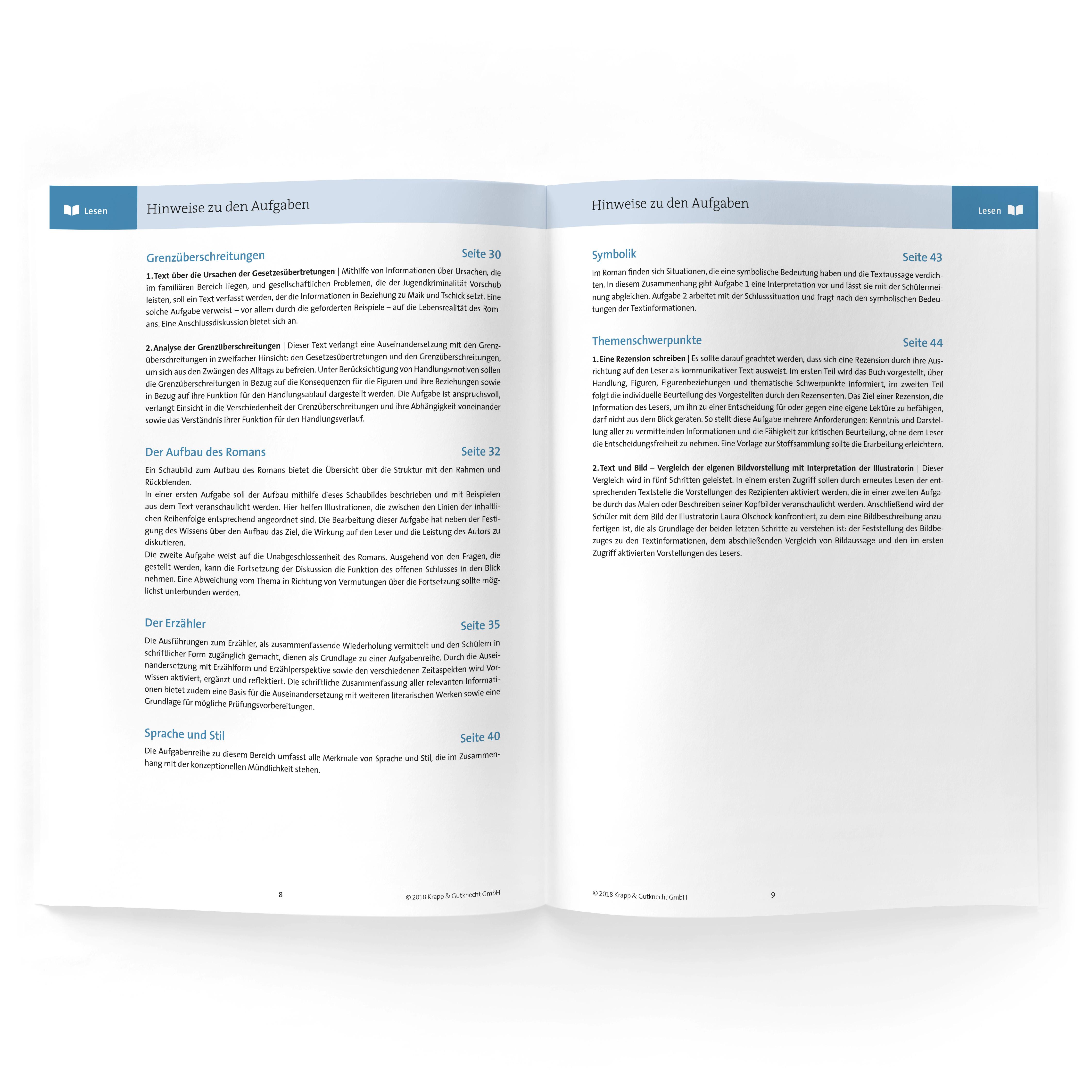 Beispielinhalt (Bild) tschick - LESEN