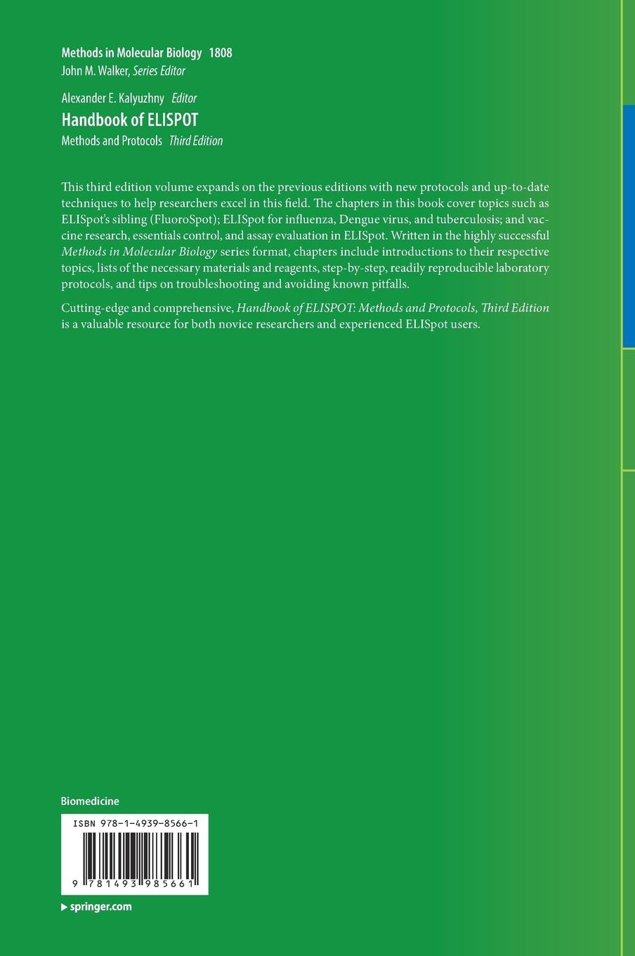 Rückseitencover Handbook of ELISPOT