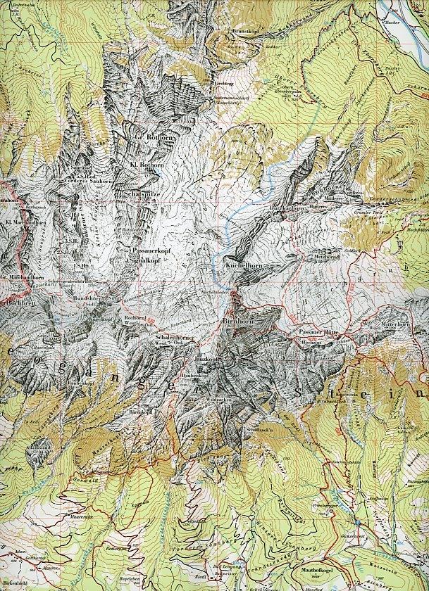 Beispielinhalt (Bild) DAV Alpenvereinskarte 09 Loferer + Leoganger Steinberge 1 : 25 000